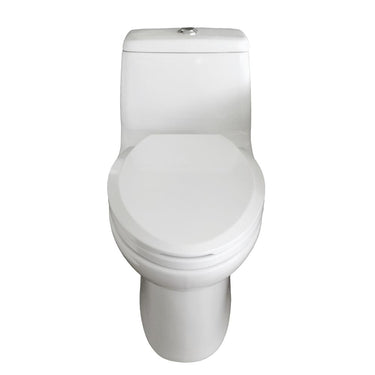 Eviva Hurricane® Elongated Cotton White One Piece Toilet with Soft Closing Seat Cover, High efficiency, Water Sense & CUPC certified with the united states plumbing standards Toilets Eviva